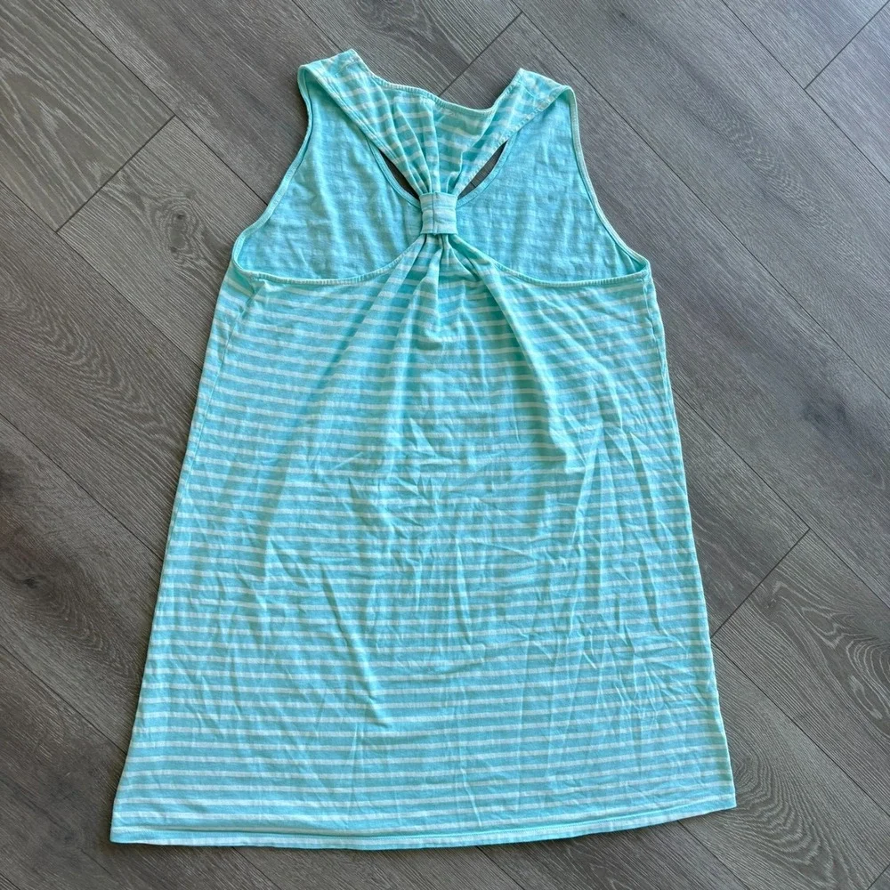 Fresh Produce Womens Blue Racerback Sleeveless Cotton Striped Tank Dress Sz 2XL